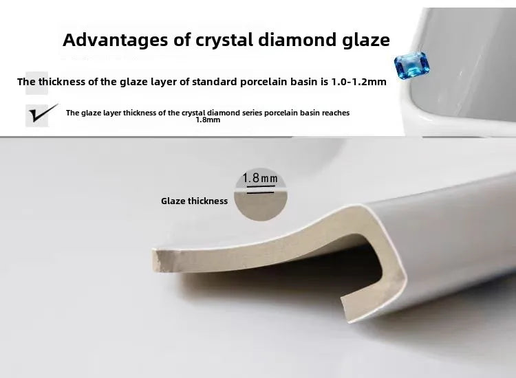 Einfache Installation, wandmontiertes Keramik-Badezimmerwaschbecken für kleine Räume