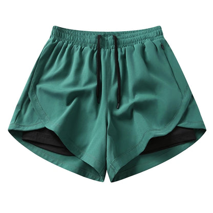 Yoga Short Pants Women Double Design Short Lightweight Comfortable Quick Dry Breathable Fitness Sport Anti-exposure Shorts Pants