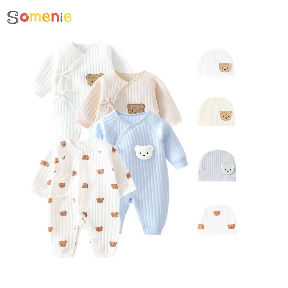 Jungen Mädchen Body Neugeborenen Winter Onesie Kleidung Baumwolle Kleinkind Hause Tragen 0-6M Verdickte Frühling und Herbst Kleidung.