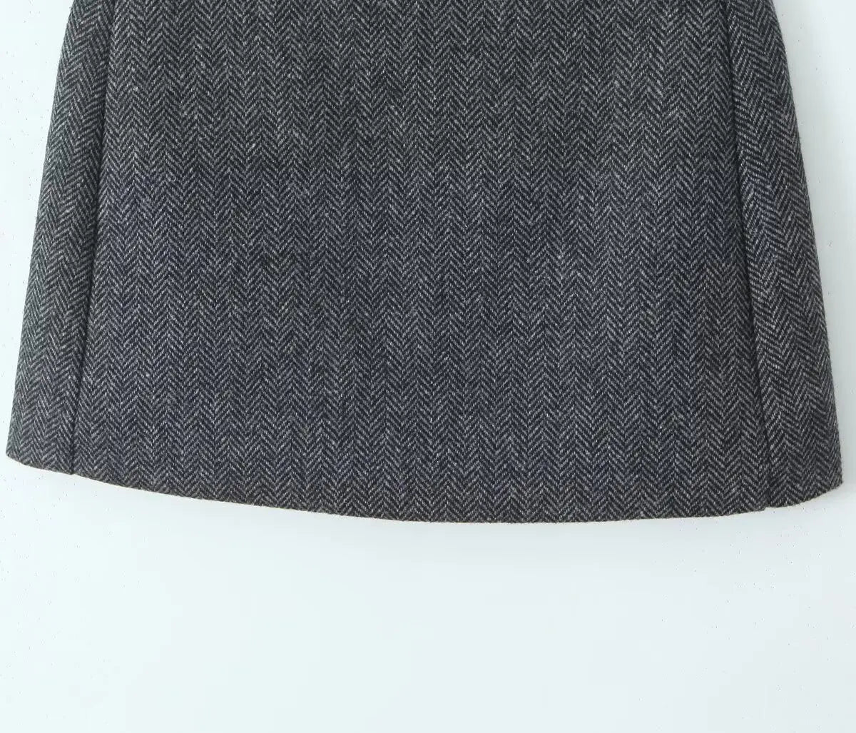 YENKYE Women Vintage High Waist Woolen A-line Mini Skirt Elegant Lady Office Wear Autumn Winter Skirts.