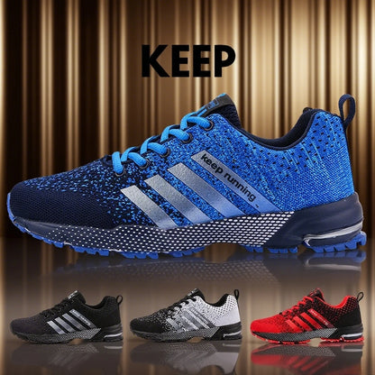 Men Running Shoes Mesh Fashion Sneakers Breathable Casual Sport Shoes Outdoor Walking Jogging Tennis Shoes Athletics Plus Size.