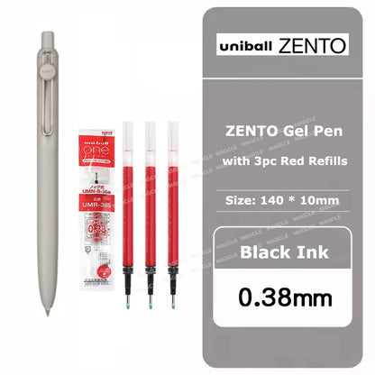 Uniball ZENTO Standard 0,38/0,5 mm Gelschreiber, wasserbasierte, glatte Schreibroller, passend für verschiedene Anlässe, Schreibwaren