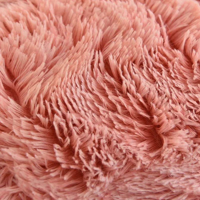 3Pcs Super Shaggy Coral Fleece Warm Cozy Princess Bedding Set Mink Velvet Duvet Cover Set Bed Comforter Cover Blanket Pillowcase