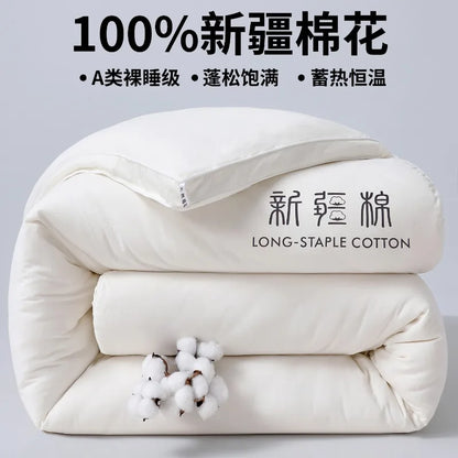 2025 new class A Xinjiang cotton thickened winter quilt spring and autumn quilt pure cotton quilt student dormitory warm.