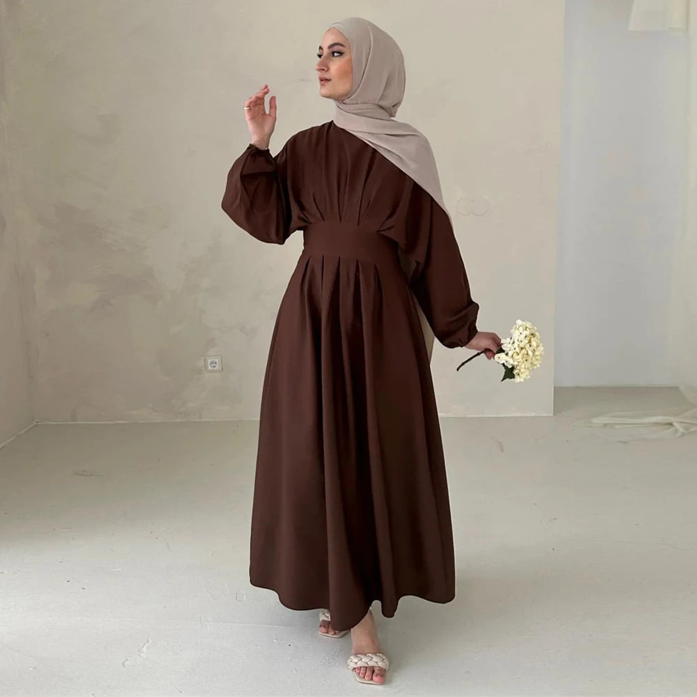 Ramadan Linen Abaya Dubai Turkey Islam Muslim Modest Dress Kaftan Prayer Clothes For Women Kebaya Robe Arabe Femme Musulmane.