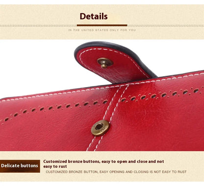 Fashionable new hollow out coin purse for women's oily leather phone bag, long zipper handbag,coin bag Triple fold ladies wallet.