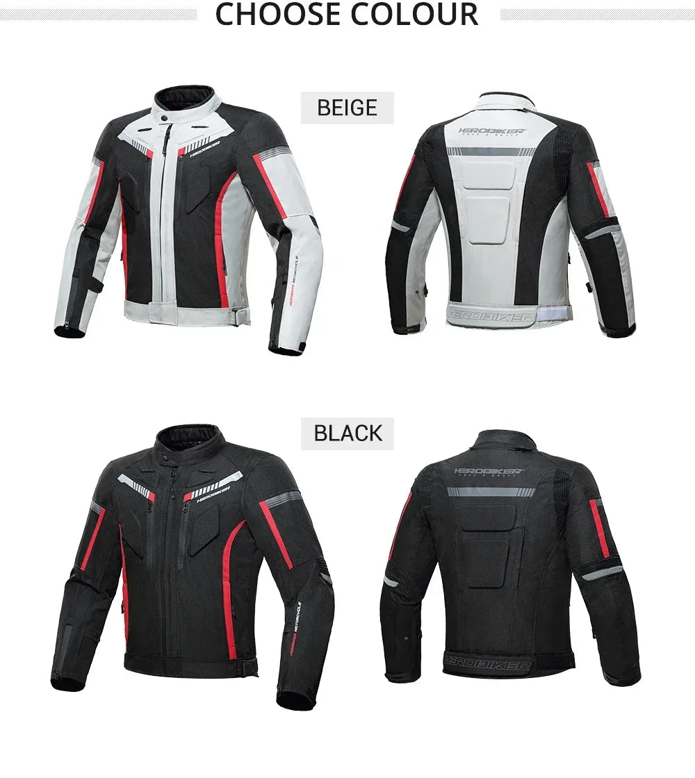 Best Selling Waterproof Motorcycle Jacket Man Racing Suit Wearable Motorcycle Jacket Motorcycle Pants Moto with EVA Protection.