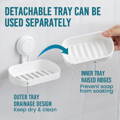 TAILI Seifenschale für die Dusche, wasserdichter Duschseifenhalter, robuste Seifenschale ohne Bohren, Seifenhalter für Badezimmer, Küchenspüle