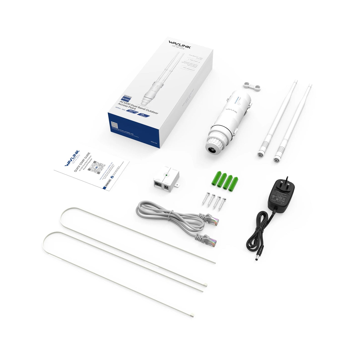 WAVLINK AC/300/600/1200/1800/3000 Outdoor Router Access Point Long Range IP67 Waterproof Wi-Fi Extender With Active/Passive PoE.