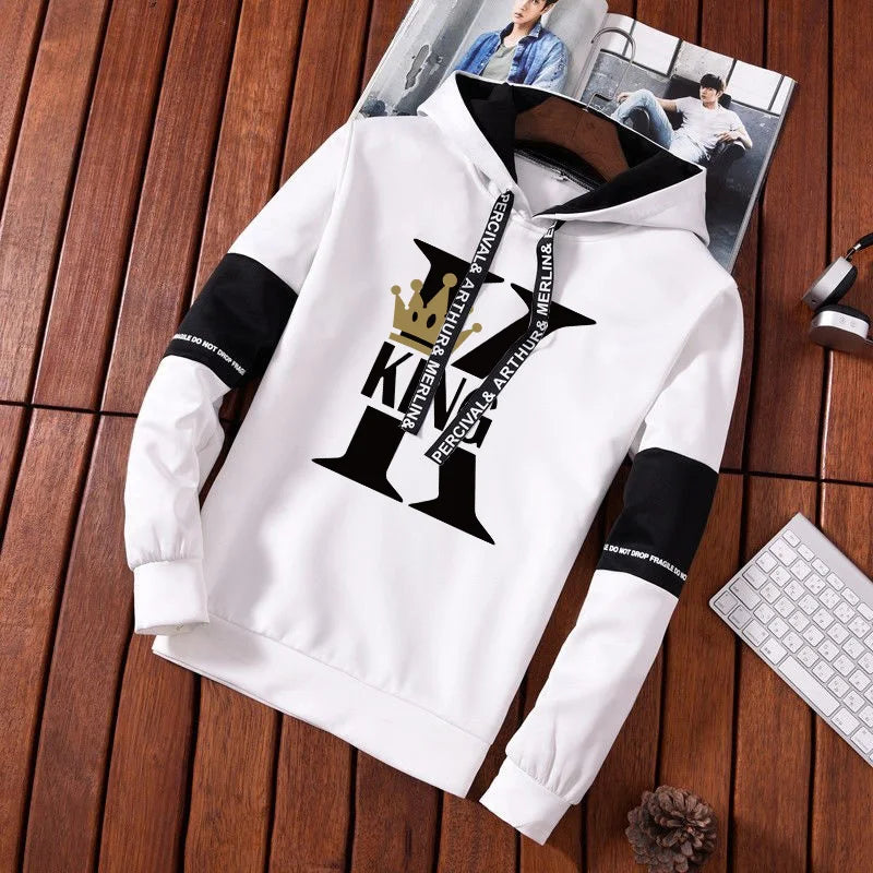 Outdoor Quality Autumn Winter Simple Daily Men's Tracksuit Casual Sports Hooded Single Sweatshirts And Sweatpant Comfort Jogging.