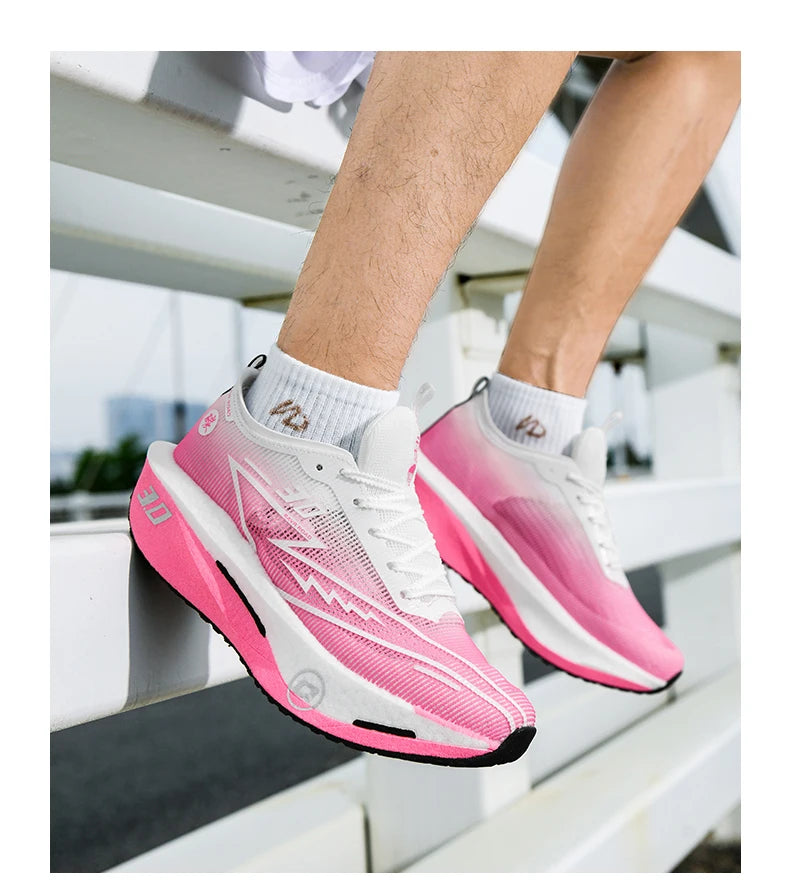 2025 Men Sports Running Shoes Q3 Casual Carbon Plate Marathon Breathable Lightweight Women's Comfortable Nonskid Sneakers.