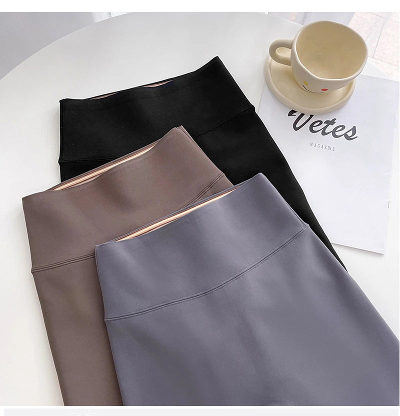 BIVIGAOS Autumn High Waist Seamless Rabbit Fleece Shark Leggings Women Winter Clothes Warm Leggings Sexy Slim Casual Leggings