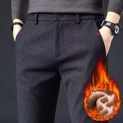 Men's Straight Leg Long Daily Pants Casual Straight Slim Fit Narrow Leg Trousers Stylish Male Suit Work Fashion Blue Gray Pants.