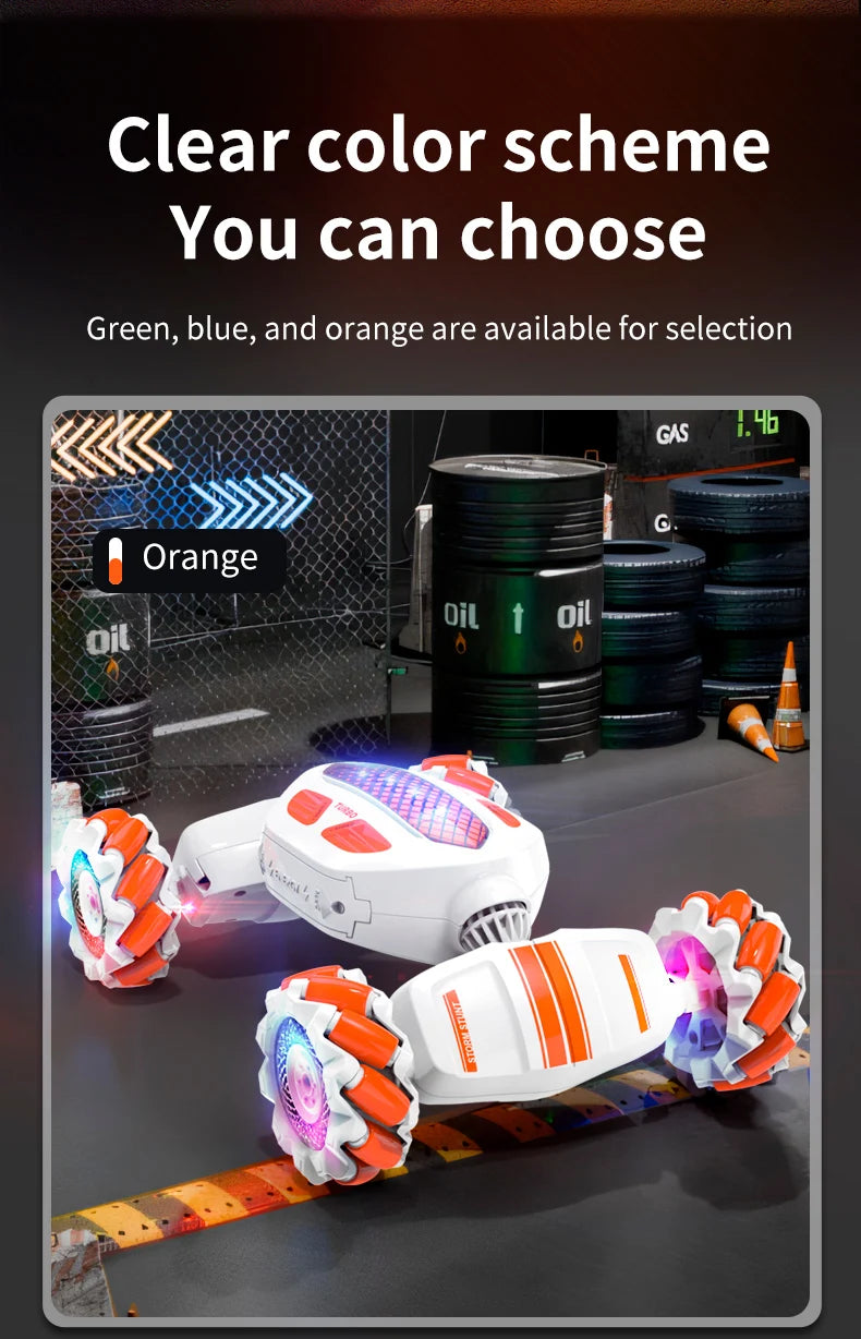 Teeggi S922 2.4G RC Stunt Car 4WD Double Remote Control 360° Degree Rotation RC Off Road Climbing Kids Rc Drift Car Toy for Gift.