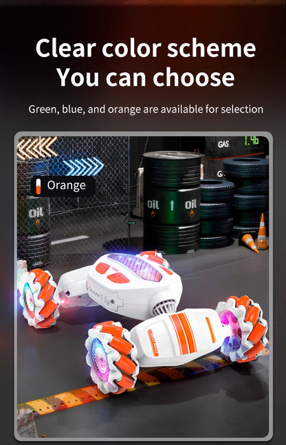 Teeggi S922 2.4G RC Stunt Car 4WD Double Remote Control 360° Degree Rotation RC Off Road Climbing Kids Rc Drift Car Toy for Gift.