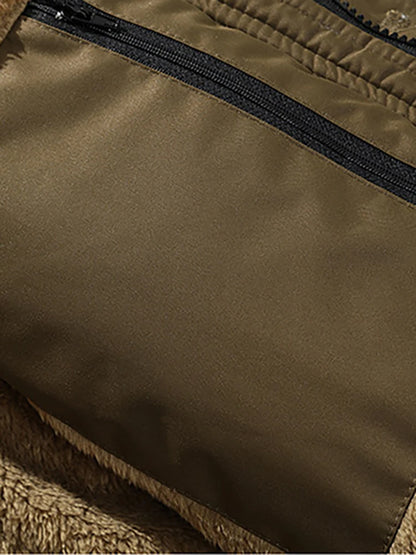 Men's Casual Trend Korean Version Of The New Raccoon Fur Collar Mouth In The Long Cold Warm Cotton Jacket Thickening.