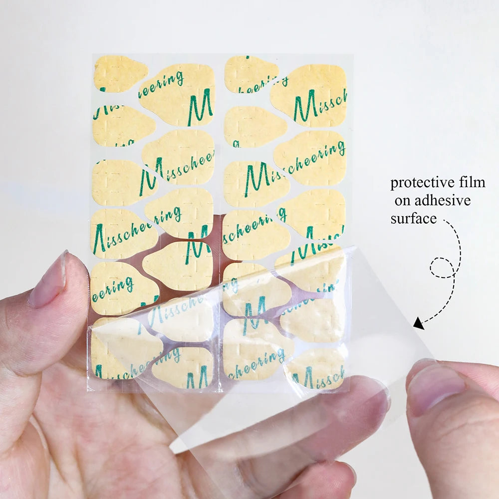 10Sheets/240Pcs  Double Side Adhesive Tape Glue Sticker For Fake Nails Super Sticky Waterproof Breathable Transparent Jelly Glue.