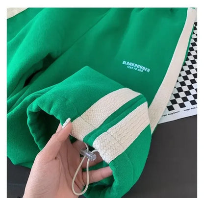 Casual Sporty Men's Hoodie Pants Set Hong Kong Style Long Sleeve Autumn Winter Loose Trendy Student Wear AE Origin China