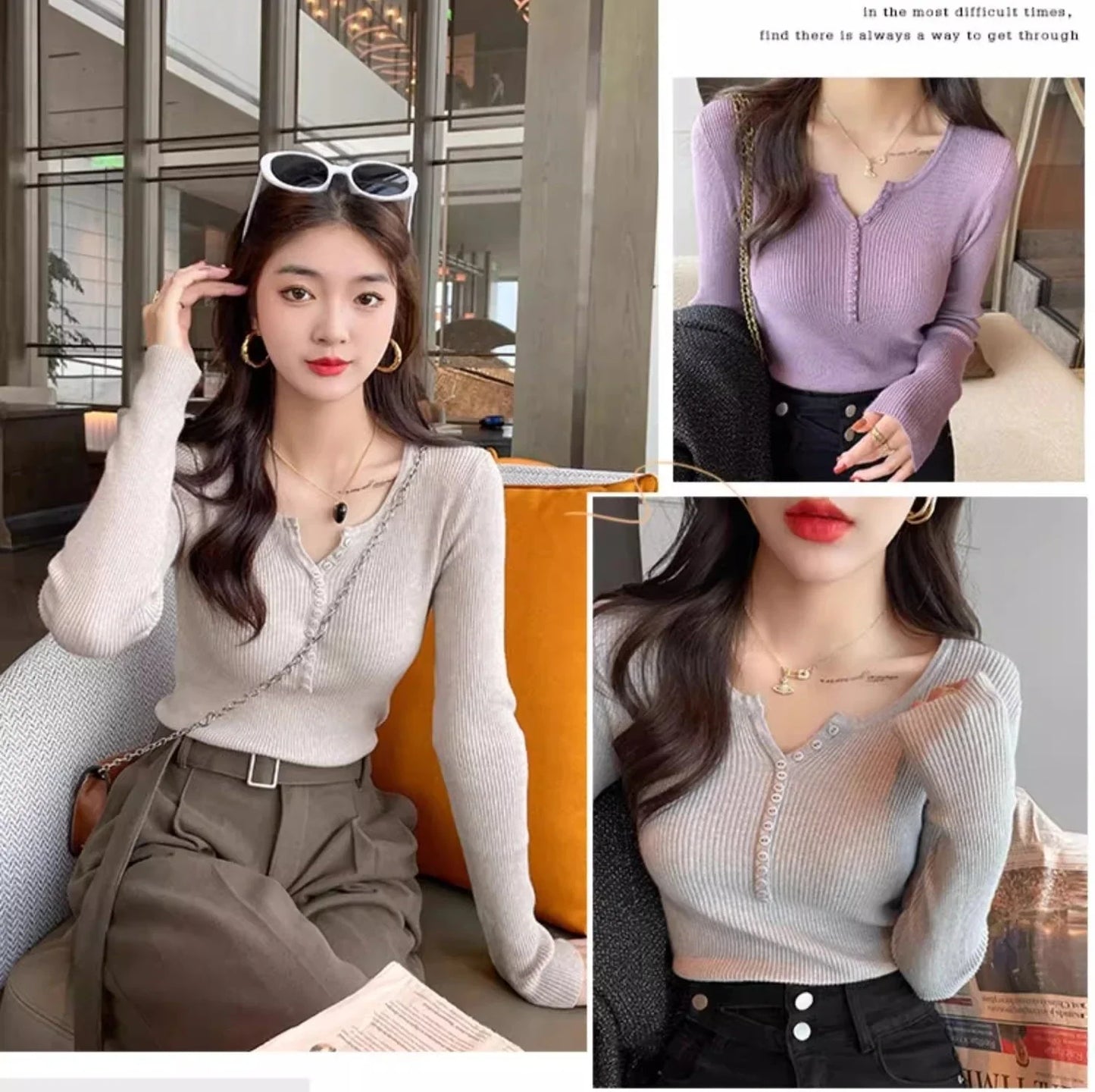 2025 frauen Solide Strick Pullover Herbst Winter Pullover V-ausschnitt Taste Langarm Schlank Pullover Koreanische Casual Basis Schicht Y2k.