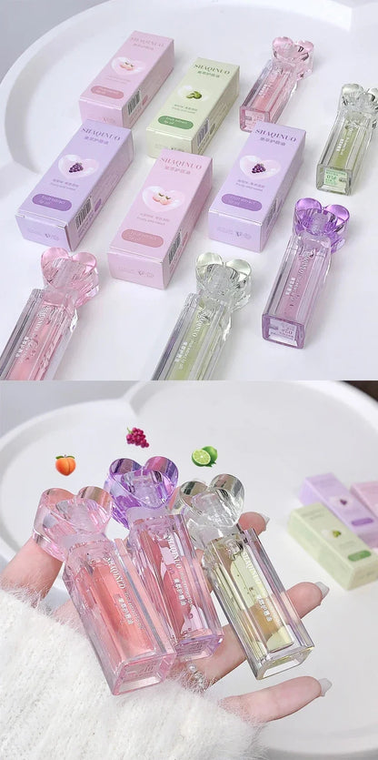 Plumping Jelly Lip Gloss Lasting Moisturizing Transparent Lip Oil Water Light Mirror Peach Lipstick Women Lips Makeup Cosmetics