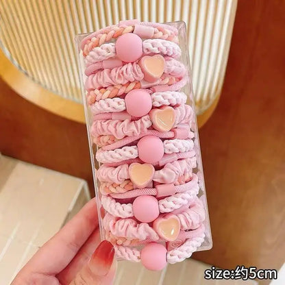Korean Style Simple Children's Hair Ties Colorful Elastic Bands High Aesthetic Value for Girls Bun Tail Hair Bands Girls Hair....