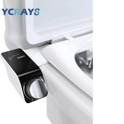 Bidet-Toilettensitzaufsatz, nicht elektrisch, selbstreinigend, Doppeldüsen, zum Waschen heiß, kalt, Mixer, Wasser, Damen-Badezimmer-Zubehör, Sprühgerät