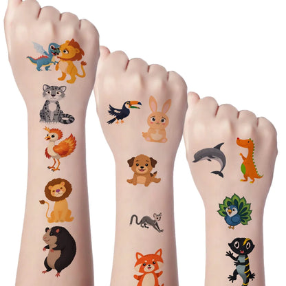 54 stücke Temporäre Tattoo Drachen Cartoon Panda Pfau Wasserdicht langlebige Körper Aufkleber Chamäleon Für Arme Wangen Mädchen.