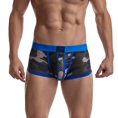 6 Teile/los Männer Unterwäsche Boxershorts Männer Boxer Briefs Ropa Interior Hombre Calzoncillos Atmungsaktive Hombre Mesh Camouflage Nylon
