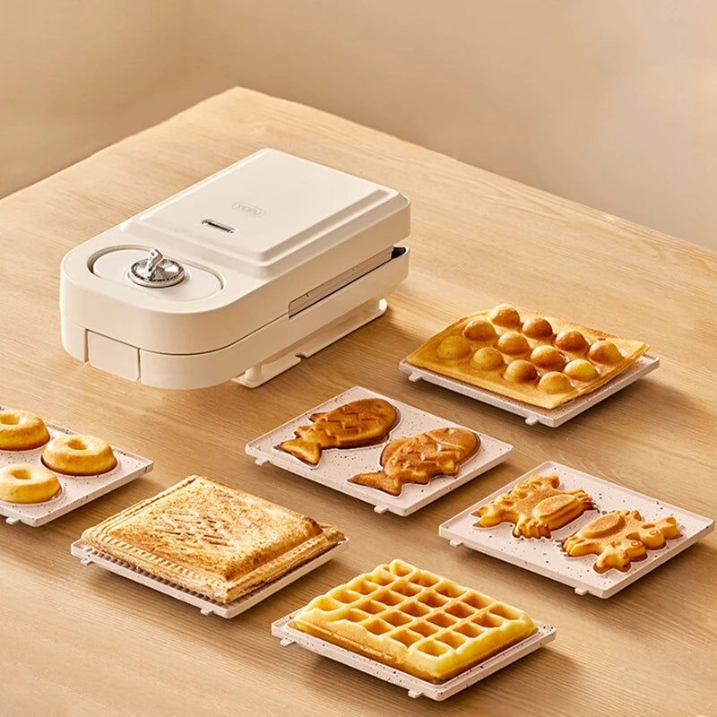 Electric Sandwich Maker Multifunctional Waffle Machine Toaster Baker Breakfast Machine Takoyaki Pancake Donuts Sandwichera 220V.