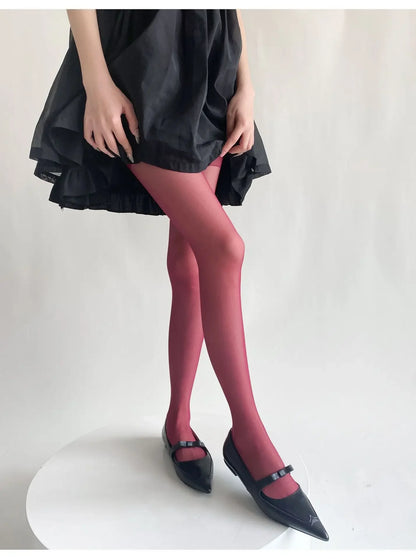 Blue Green Ultra-thin Nylon Thigh High Stockings Pantyhoses Women Sexy Women Tights Velvet Sexy Lingeries Hosiery Body Stockings