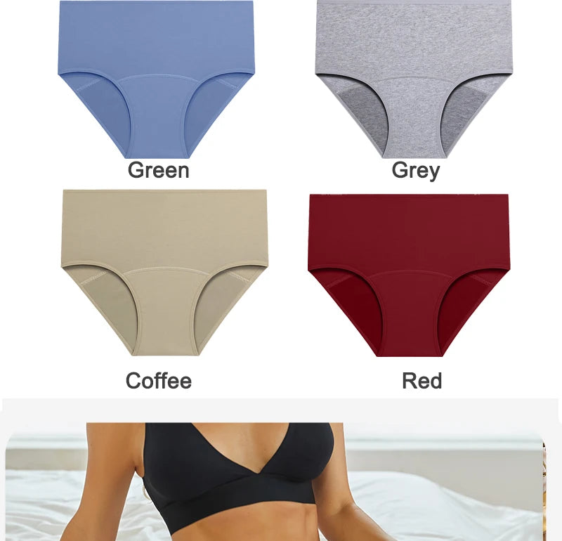 Women's Menstrual Panties High Waisted 5-layer Physiological Periods Pants Ultra Intimates Female Underwear Breathable Lingerie