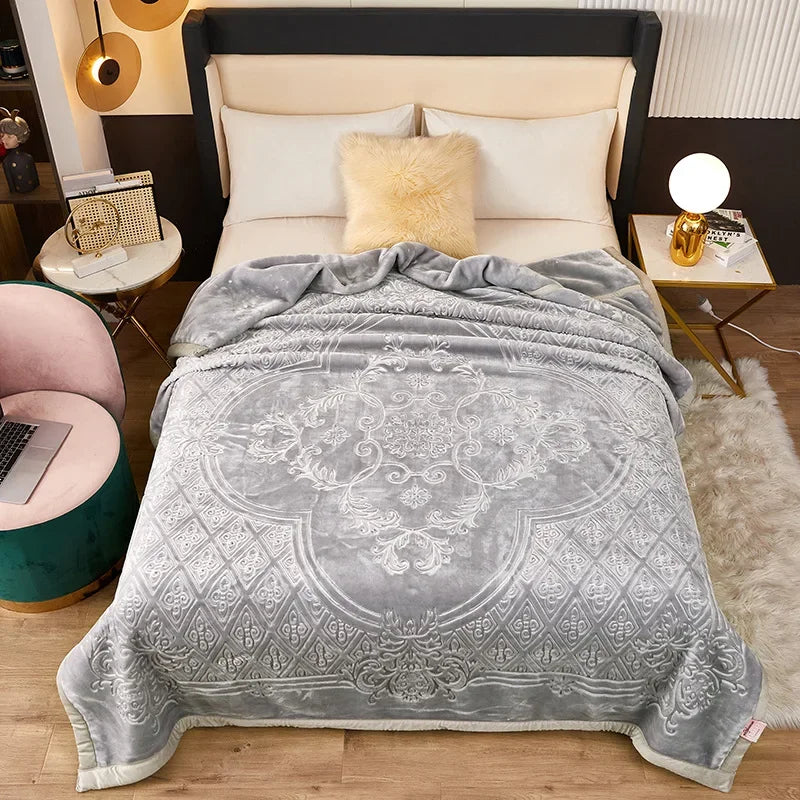 Double layer thickened to 6kg  - et quilt autumn and winter warm fleece wedding  - et cushion bedding.