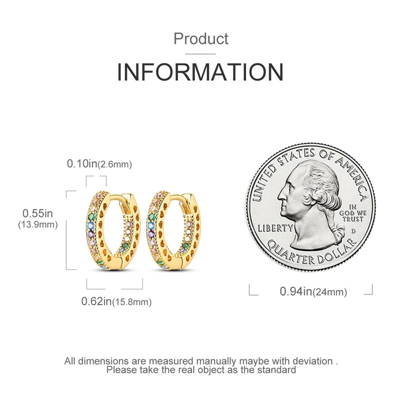 Yellow Gold Starlight Hoop Earrings For Girl Sparkling Classic Snakebone Multi-loop Earrings Star Moon 925 Silver Women Earring