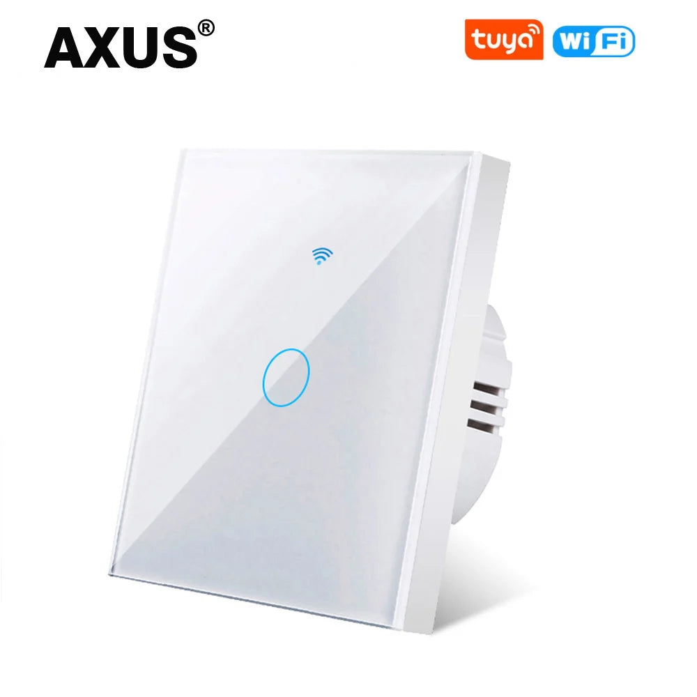 AXUS EU WiFi Smart Licht Schalter Touch Schalter RF433 Kein Neutralleiter Smart Home Leben Tuya App Steuerung Unterstützung Alexa Google Hause