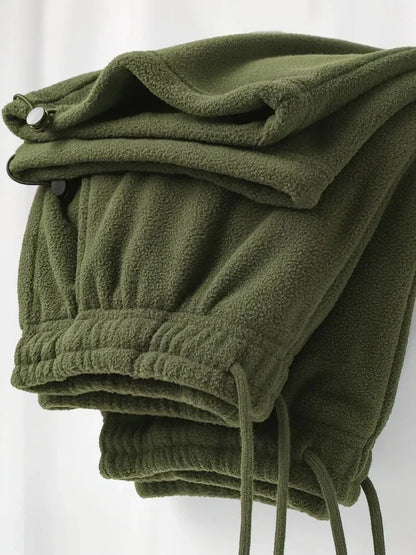 Vintage Thick Winter Casual Fleece Pants Men Wide leg Baggy Warm Sweatpants Male Drawing Jogger Pants Falls Trousers.