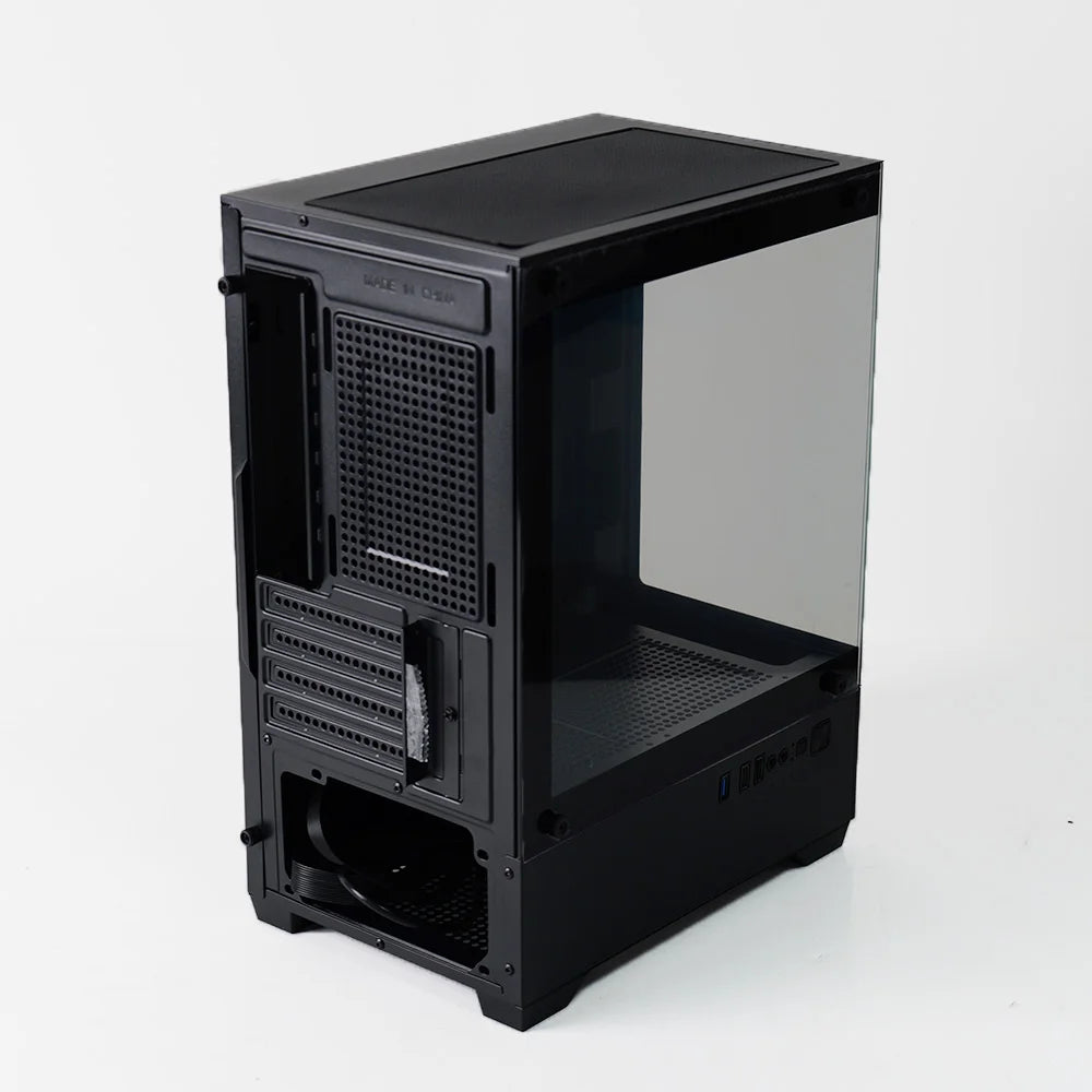 MANMU Tempered Glass Transparent Pc Case Cabinet M-Atx Gaming Rgb Case Desktop Tower Computer Case.