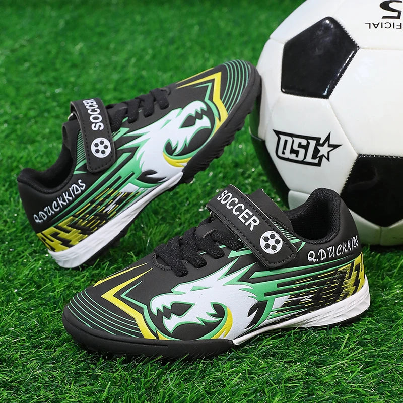 Childrens Football Shoes Summer New Outdoor Grass Professional Competition Training Sports Anti Slip Soccer Shoes for Kids.