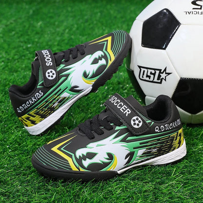 Childrens Football Shoes Summer New Outdoor Grass Professional Competition Training Sports Anti Slip Soccer Shoes for Kids.