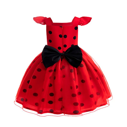 Mädchen Little Beetle Flying Sleeve Cosplay Prinzessin Kleid Geburtstag Halloween Party Kleidung Kinder Marinette Performance Kostüme.