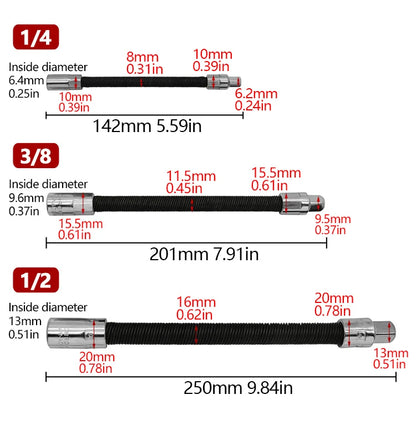 Elektrischer Schraubenschlüssel, elastischer Adapter, universeller weicher Schaft, schneller Ratschenschlüssel, Handfeder-Verlängerungsstange, Relaisstangenhülse, Verlängerungsstange