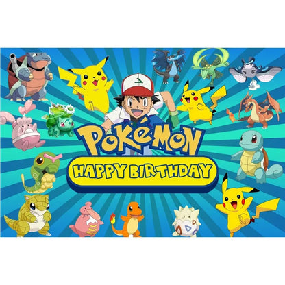 Pokemon Geburtstag Party Dekoration Pikachu Blitz Neue Ballon Set Kid Event Liefert Einweg Geschirr Banner Maske Hintergrund