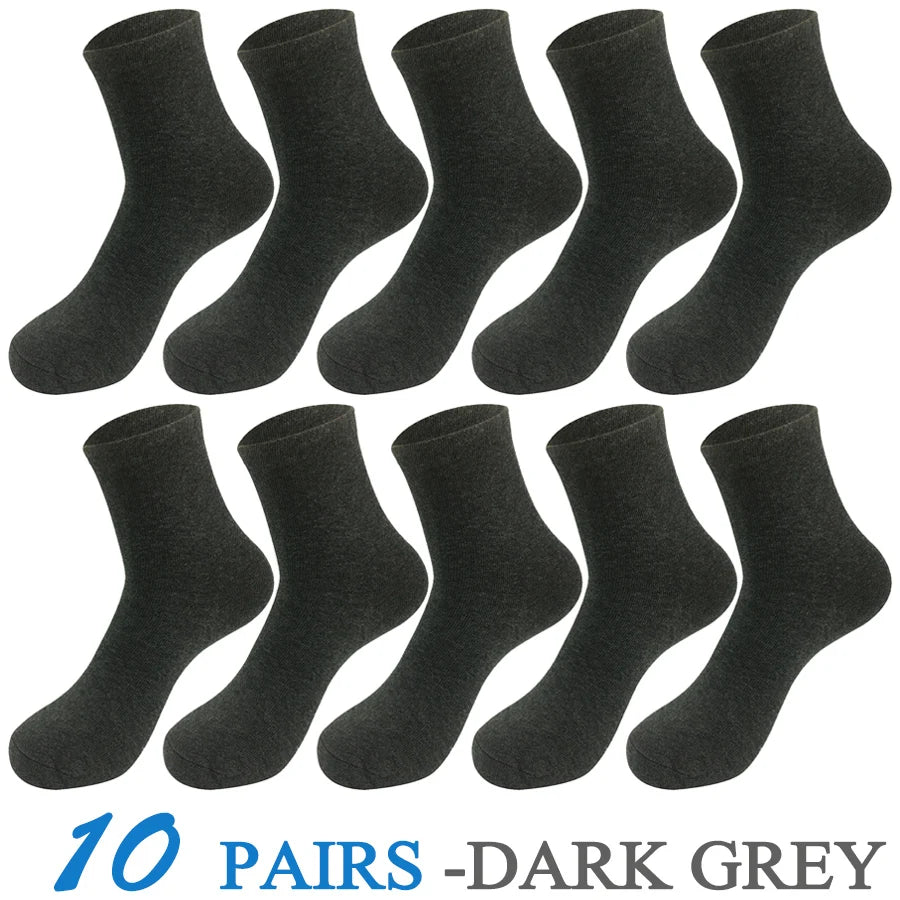 5 Pairs/Lot Socks Men Cotton Dress Wedding Black Grey White Brand Fashion Meias Male Breathable Casual Long Sock Gift 2024 New
