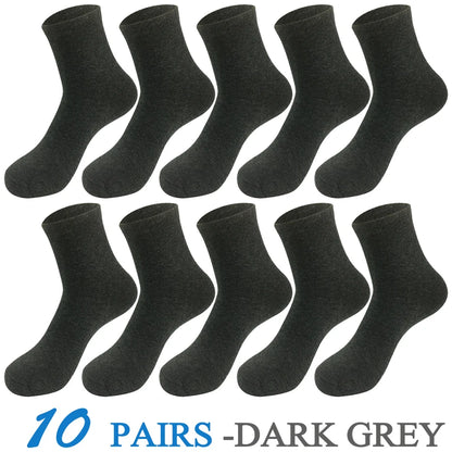 5 Pairs/Lot Socks Men Cotton Dress Wedding Black Grey White Brand Fashion Meias Male Breathable Casual Long Sock Gift 2024 New