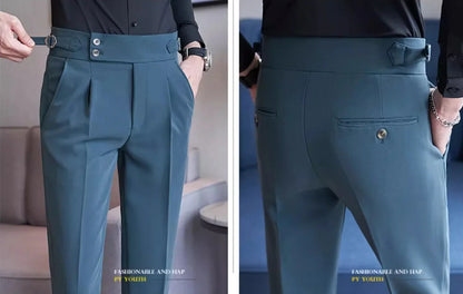 Navy Men's Suit Pants, White Black Trousers, Gray Khaki Pantalones Hombre Fashion Slim Male Pant, 28 29 30 31 32 33 34 36.