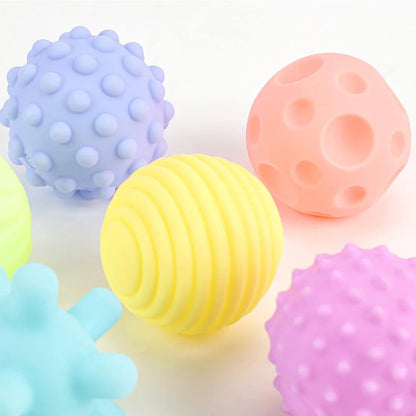6PCS Textured Balls for Baby Sensory Play 6-12 Months, Activity Multi Soft Ball, Montessori Shower Toys for Toddlers 1-3 Years.
