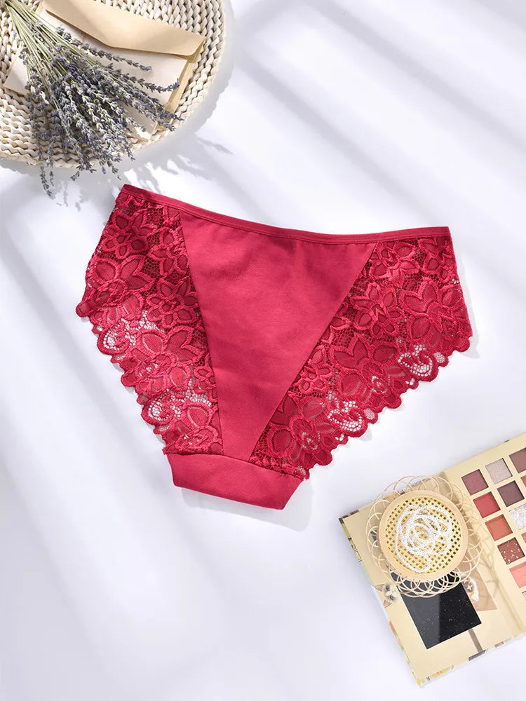 1XL-4XL Plus Size Women Briefs Panties High Waist Sexy Lingerie Hollow Out Underpanties Comfortable Underwear 80-140kg.