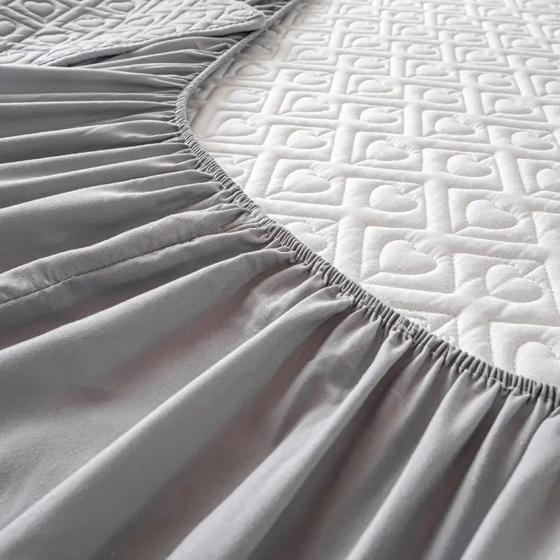 WOSTAR Thicken quilted mattress protector cover 180x200 couple luxury double bed elastic fitted sheet style bed protection pad.