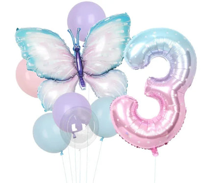 Schmetterling Geburtstag Party Dekoration Mädchen Einweg Geschirr Set Pappteller Tasse Ballon Tischdecke Schmetterling Thema Liefert