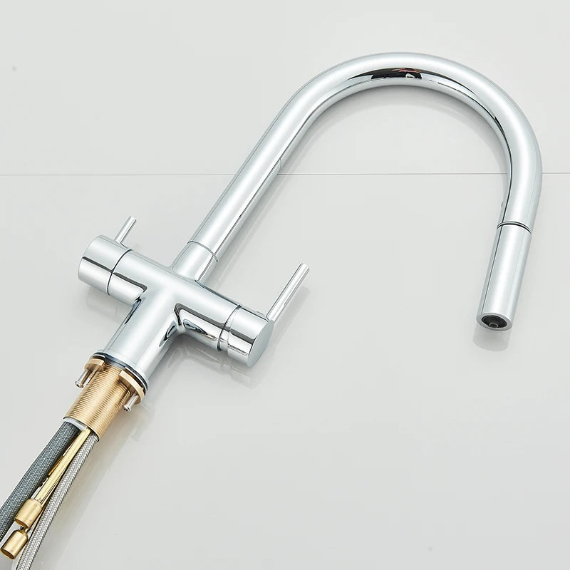 Wanmivezlo Extend Nozzle Kitchen Faucet 360 Degree Rotate Hot Cold Mixer kitchen Taps Dual Handle Drinking Water Tap