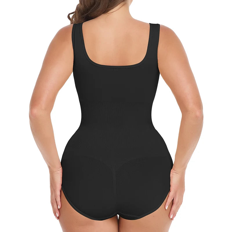 Bodysuit Women Shapewear Tummy Control Butt Lifter Body Shaper Smooth Invisible Under Dress Slimming Underwear Low Neck Jumpsuit